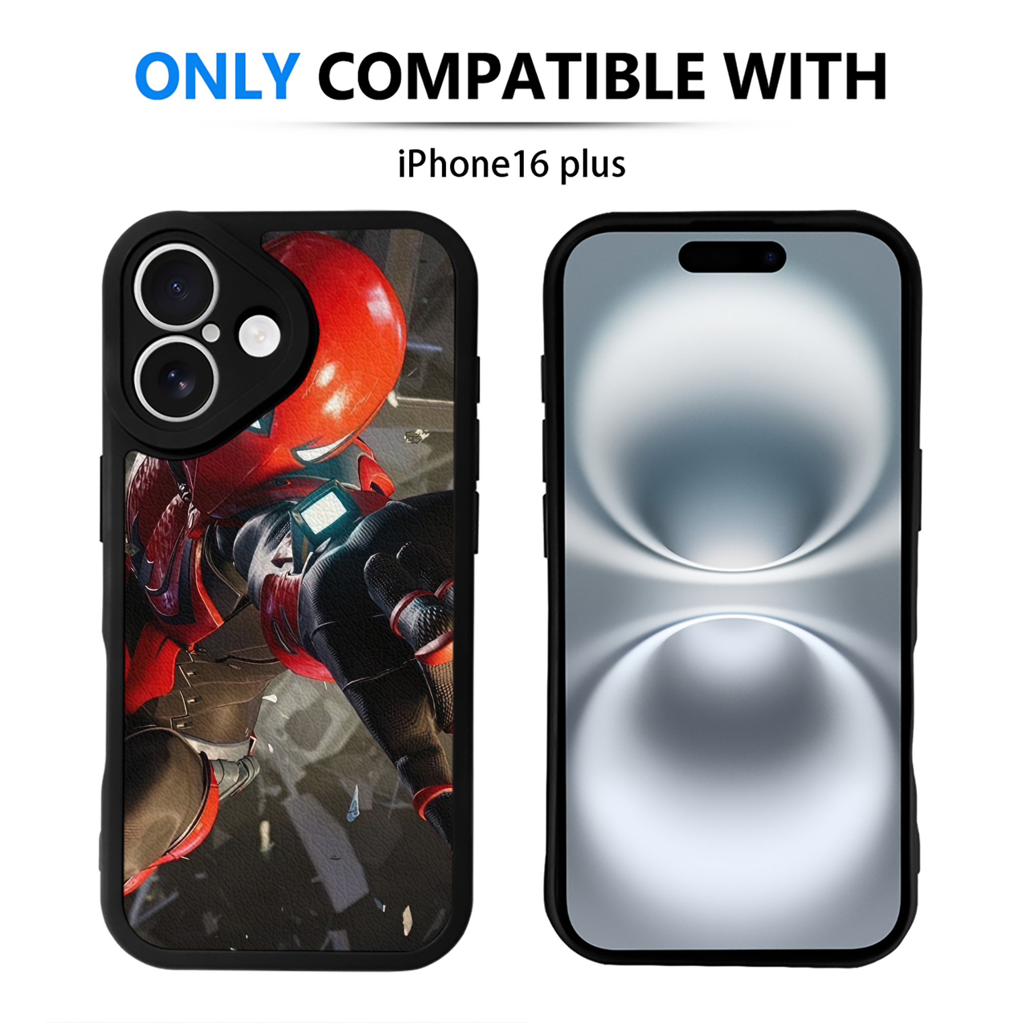 Spider Man スパイダーマン 【iPhone 16シリーズ対応】シリコンスマホケース（レザー調） 材質：シリコン